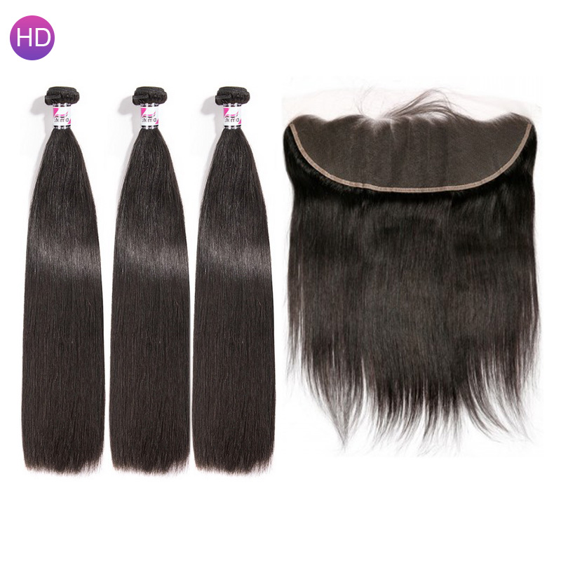 Stema Virgin Straight Hair With 13x4 HD & Transparent Lace Frontal